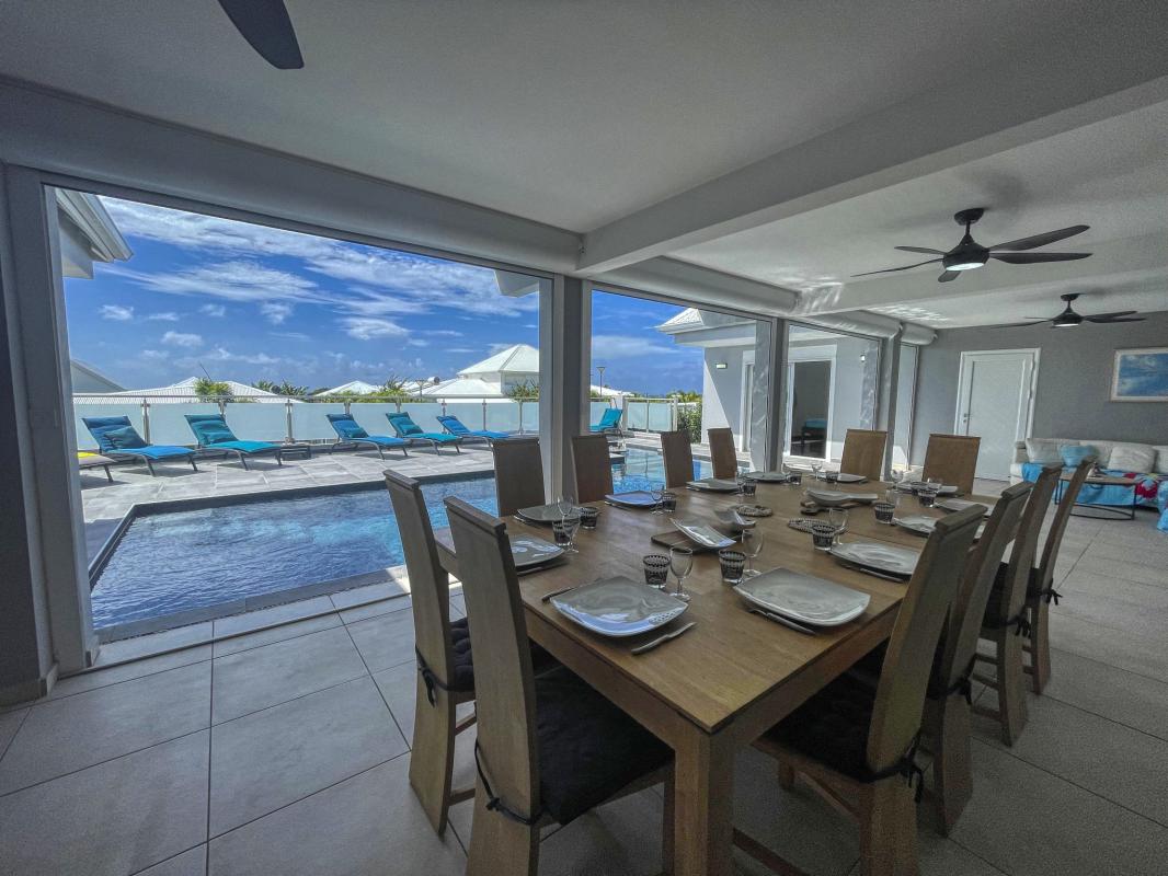 12.Location villa piscine vue mer St François Guadeloupe_Terrasse